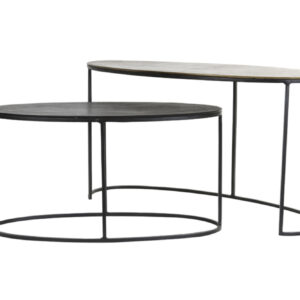 light&livingbijzettafelpaxsonmetaalantiekendonkerbrons–71x33x36en89x42x46cm-206