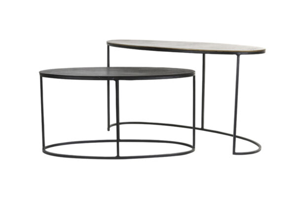 light&livingbijzettafelpaxsonmetaalantiekendonkerbrons–71x33x36en89x42x46cm-206
