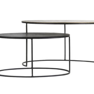 light&livingbijzettafelpaxsonmetaalantiekendonkerbrons–71x33x36en89x42x46cm-953
