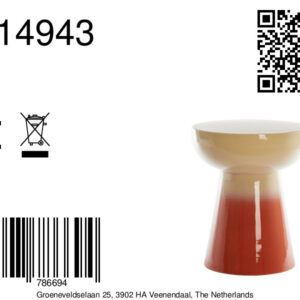 light&livingbijzettafelrovinicrèmemetdonkeroranje–ø35x40,5cm-8a