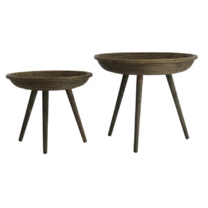 light&livingbijzettafelsetcolonvanbruinrotan–ø46x38,5+ø56x48cm-1