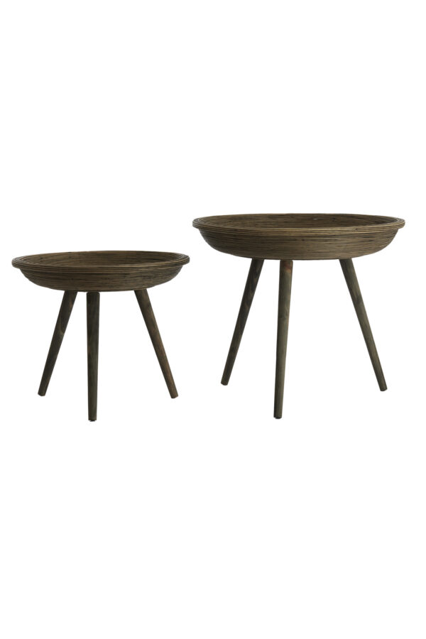 light&livingbijzettafelsetcolonvanbruinrotan–ø46x38,5+ø56x48cm-1