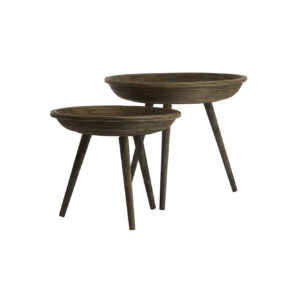 light&livingbijzettafelsetcolonvanbruinrotan–ø46x38,5+ø56x48cm-1