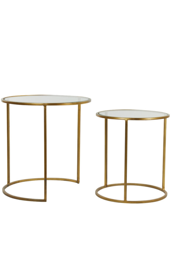 light&livingbijzettafelsetduarteglasmetgoudtint–ø40x45+ø50x52cm-783