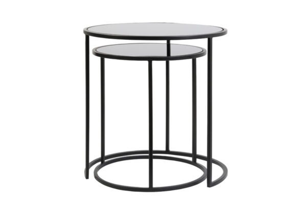 light&livingbijzettafelsetduarteglaszwartenmatzwart–ø40x45+ø50x52cm-1