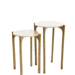 light&livingbijzettafelsetkanaetravertinzandmetantiekbrons–ø41x54+ø45x64cm-1