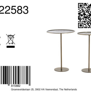 light&livingbijzettafelsetliadonkerbruinmetbronsaccent–ø32x51+ø38x54cm-8a