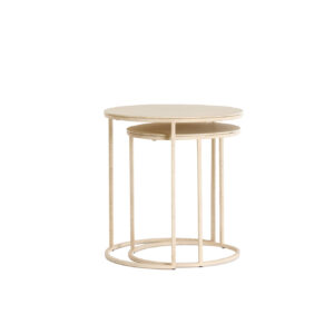 light&livingbijzettafelsetsadarzandmetlichtbruingespikkeld–ø50x40+ø52x46cm-1