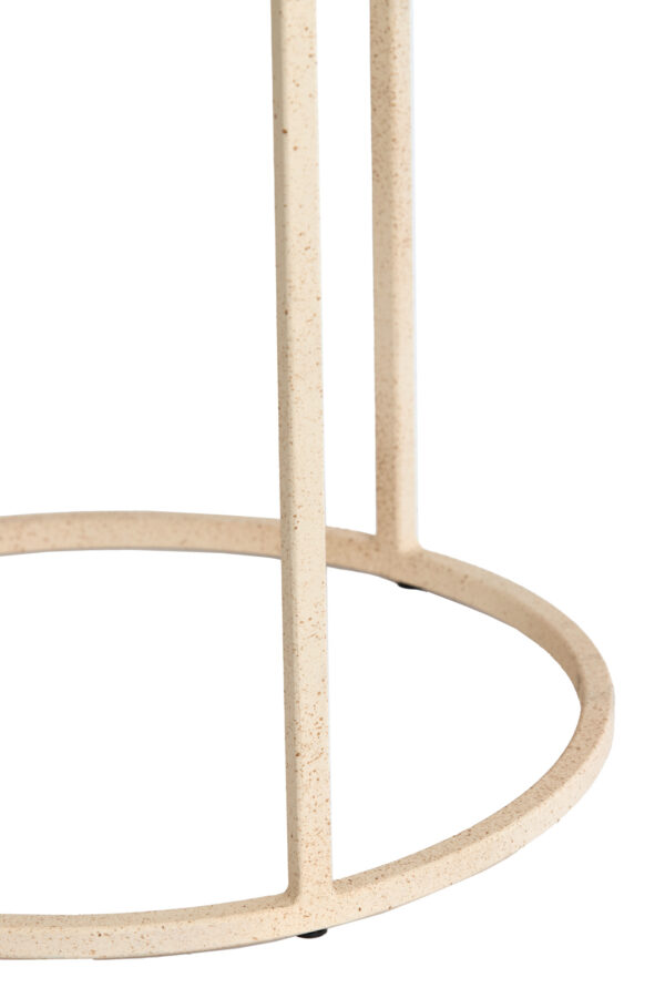 light&livingbijzettafelsetsadarzandmetlichtbruingespikkeld–ø50x40+ø52x46cm-1