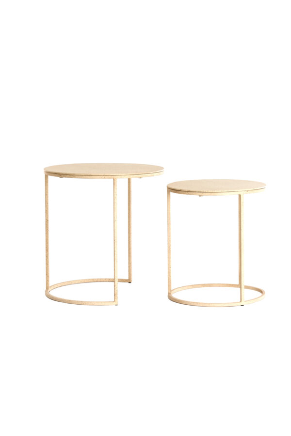 light&livingbijzettafelsetsadarzandmetlichtbruingespikkeld–ø50x40+ø52x46cm-1