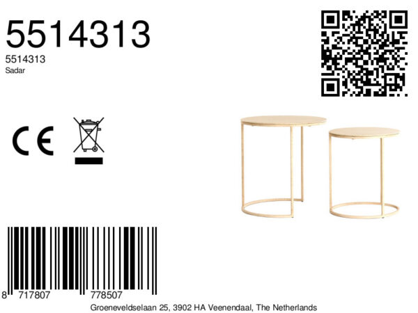 light&livingbijzettafelsetsadarzandmetlichtbruingespikkeld–ø50x40+ø52x46cm-8a