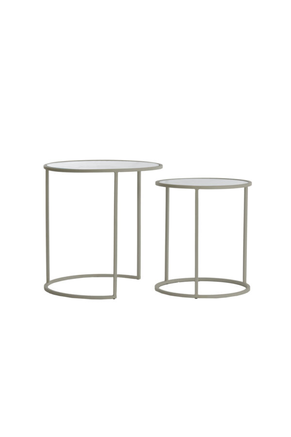 light&livingbijzettafelsettalcamethelderribglasencrème–ø50x40+ø52x45cm-1