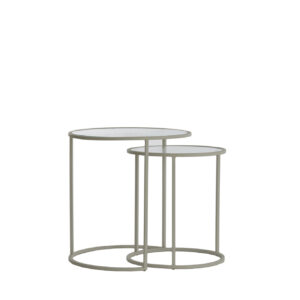 light&livingbijzettafelsettalcamethelderribglasencrème–ø50x40+ø52x45cm-1
