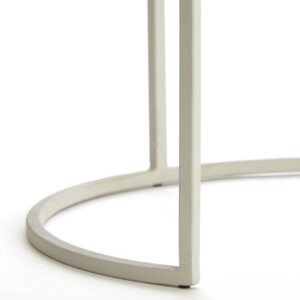 light&livingbijzettafelsettalcamethelderribglasencrème–ø50x40+ø52x45cm-1
