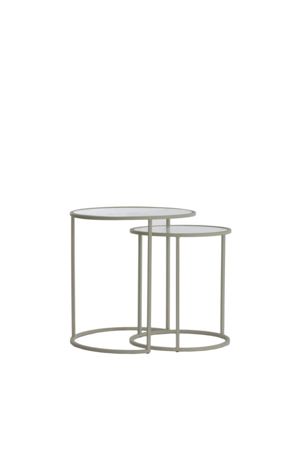 light&livingbijzettafelsettalcamethelderribglasencrème–ø50x40+ø52x45cm-1