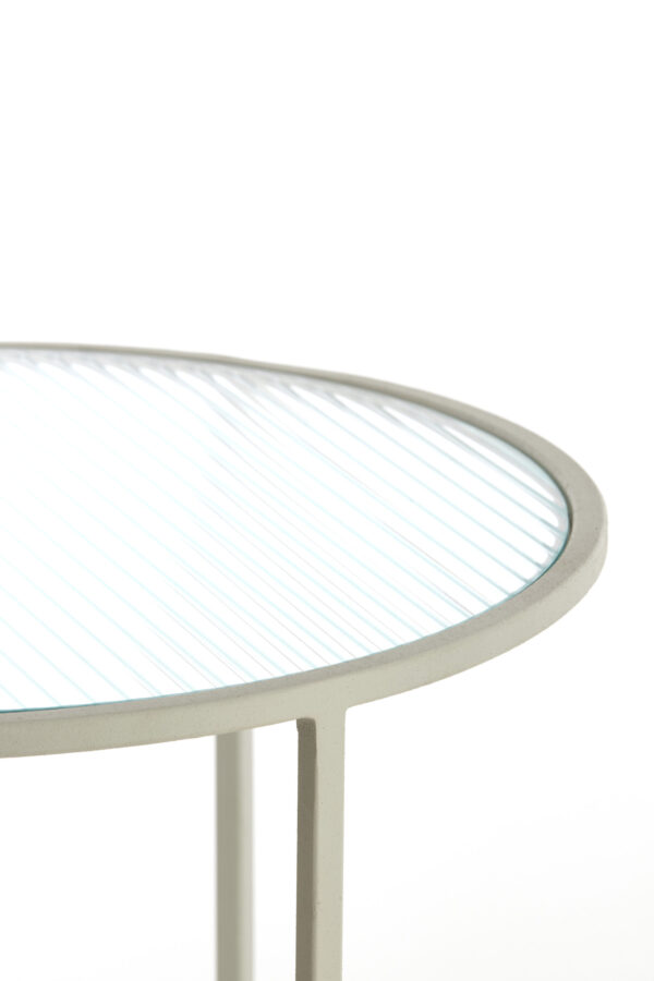 light&livingbijzettafelsettalcamethelderribglasencrème–ø50x40+ø52x45cm-1