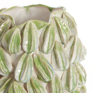 light&livingcarambolakeramiekvaascrème+groen–35x33x47cm-1