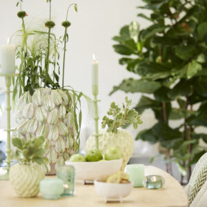 light&livingcarambolakeramiekvaascrème+groen–35x33x47cm-1
