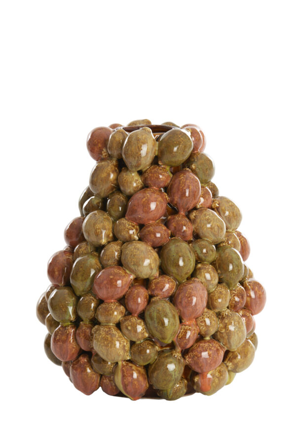 light&livingcitrusvaaskeramiekbruin-oranje+groen–ø23x27cm-336