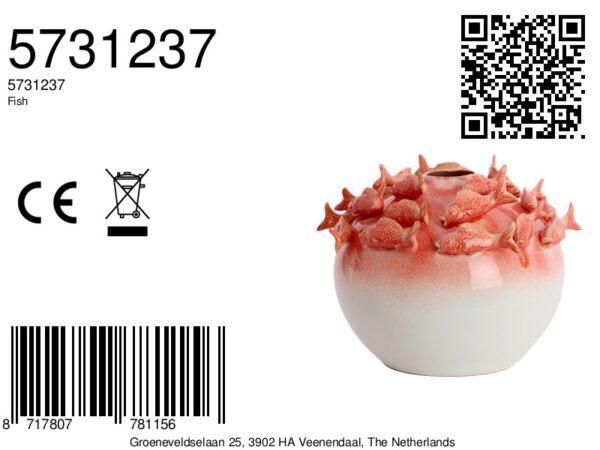 light&livingfishvaaskeramiekinkoraal+crème–ø41,5x32cm-8a