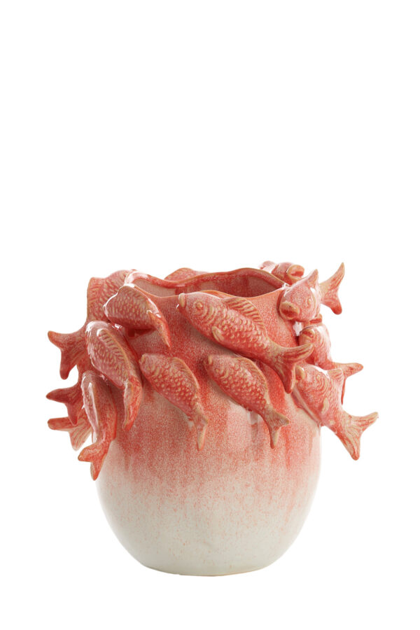 light&livingfishvaaskeramiekkoraal+crème–29x28,5x27cm-1