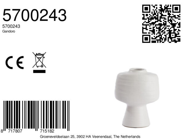 light&livinggandorovaasinmatkeramiekcrèmekleur–22,5x14,5x28,5cm-8a