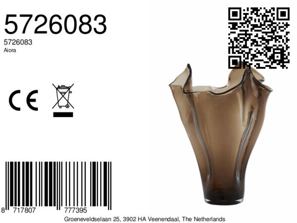 light&livingglazenvaasaioraindonkerbruin–ø42x53cm-8a