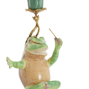 light&livingkandelaarfroggroen+brons-15x15x24cm-863