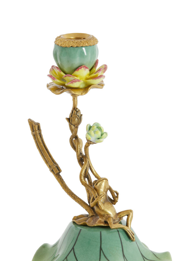 light&livingkandelaarfroggroen+brons-17x15x25cm-1
