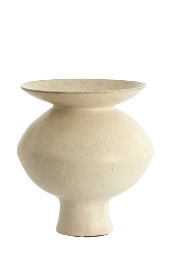 light&livingkeramiekenvaasajudainmatcrème-zand–ø31x33,5cm-1