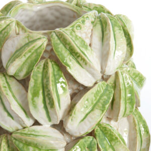 light&livingkeramiekvaascarambolacrèmekleur+groen–32x31,5x36,5cm-1