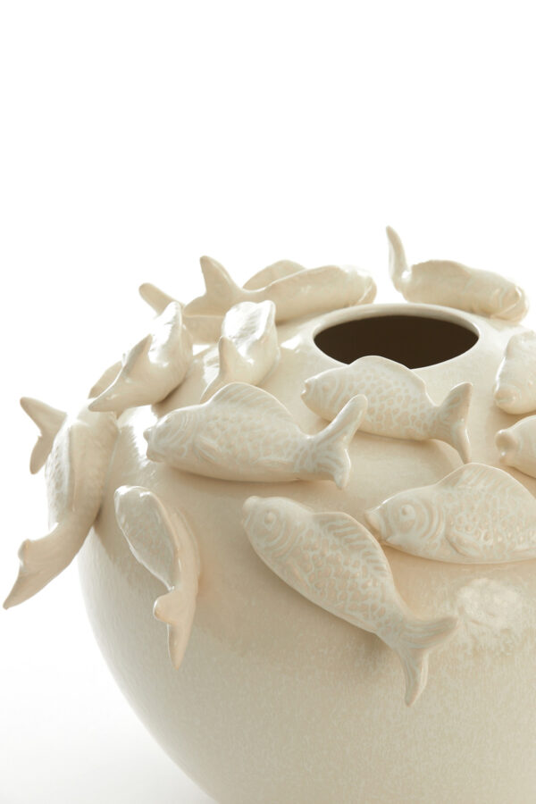 light&livingkeramiekvaasfishincrème–ø40x27cm-1