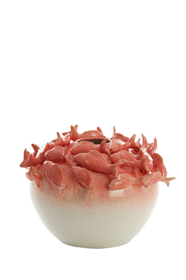 light&livingkeramiekvaasfishinkoraal+crème–ø40x27cm-168
