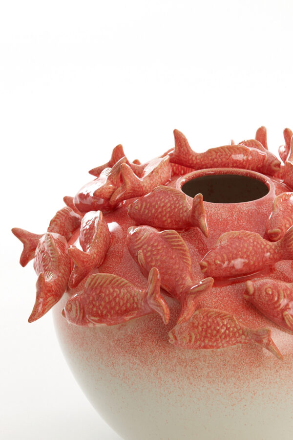 light&livingkeramiekvaasfishinkoraal+crème–ø40x27cm-171