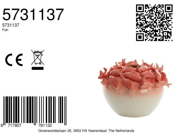 light&livingkeramiekvaasfishinkoraal+crème–ø40x27cm-8a