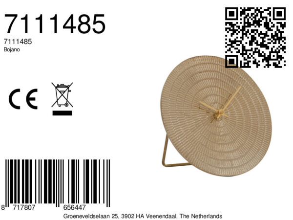 light&livingklokbojanolichtgoud–ø20,5cm-8a