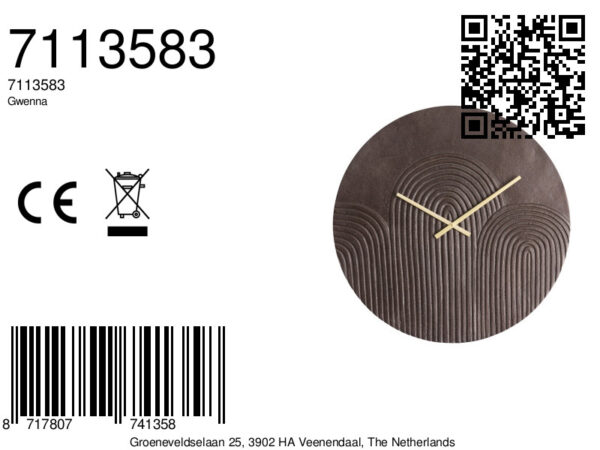 light&livingklokgwennainbruin–ø58cm-8a