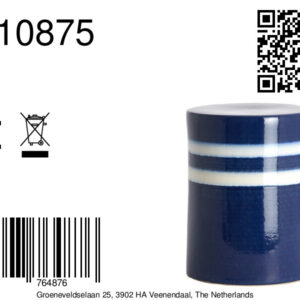 light&livingmoocabijzettafelkeramiekdonkerblauw-wit–ø33x44cm-8a