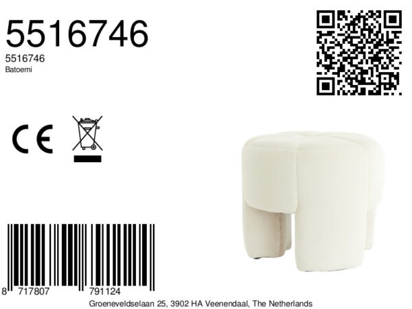 light&livingpoefbatoemivelvetwit–ø51x45cm-8a