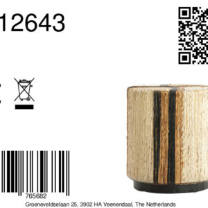 light&livingpoefyuturicrème,zwartenbruin–ø40x45cm-8a