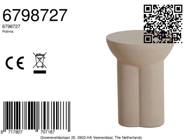 light&livingpolinnabijzettafelmatzand–ø39x50cm-8a