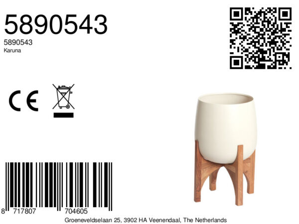 light&livingpotkarunaopvoethoutenmatcrème–ø36x50cm-8a
