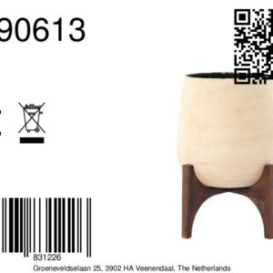 light&livingpotkarunaopvoetinbeigehoutenpapier-maché–ø44x53cm-8a