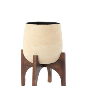 light&livingpotkarunaopvoetinbeigepapier-maché–ø36x50cm-440