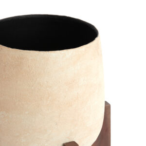 light&livingpotkarunaopvoetinbeigepapier-maché–ø36x50cm-510