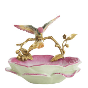light&livingschaalbirdkeramiekoranjedonkerrozebrons–26,5x20x14cm-1