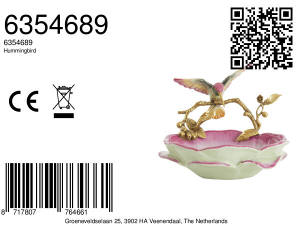 light&livingschaalbirdkeramiekoranjedonkerrozebrons–26,5x20x14cm-8a