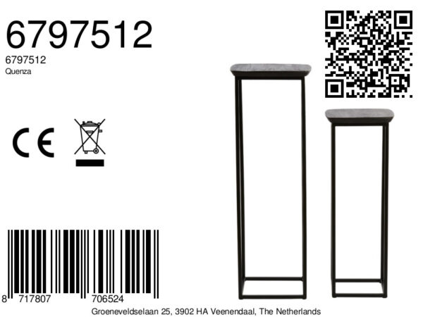 light&livingsetvan2zuilenquenzainacaciahoutmetzwartmetaal–30x30x80+35x35x100cm-8a