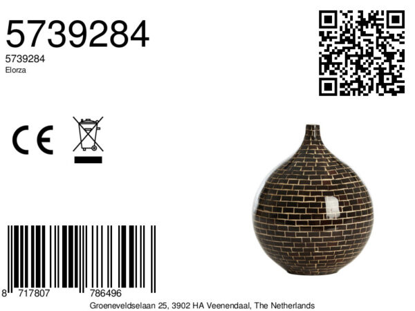 light&livingvaaselorzavanbamboedonkerbruinnaturel–ø22x25cm-8a