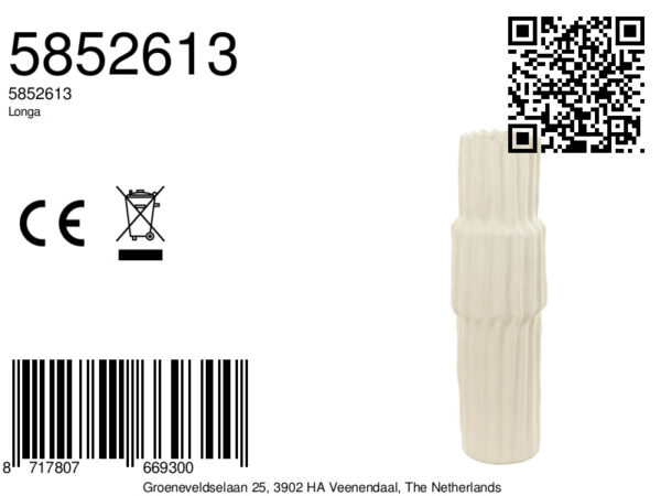 light&livingvaaslongakeramiekcrème–ø17x58cm-8a